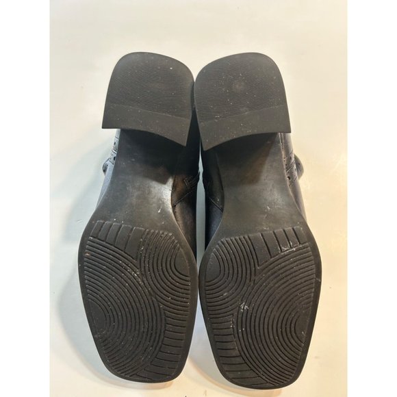 Women's Croft & Barrow Thora Black Ankle Boots Size 7.5 Block Heel - Picture 7 of 7